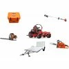 Aluma Trailers Manufacturing GE4136 Gravely Mower Bundle - ZT HD 52 Zero Turn 350BT Blower MU80X10AR Trailer
