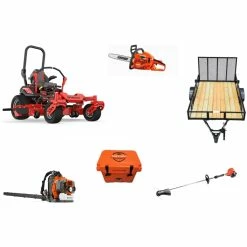 Caliber Trailer Mfg. GE523 Gravely Mower Bundle - Pro Turn ZX 52 Zero Turn 350BT Blower SRM-225 Trimmer
