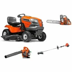 Echo HH101 Husqvarna Mower Bundle - YTH18542 Lawn Tractor 125B Blower SRM-225 Trimmer