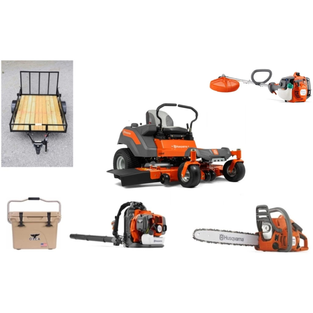 Caliber Trailer Mfg. HH408 Fab Zee 54 Bundle Husqvarna Z254F Zero Turn Mower Bundle 1 Caliber Trailer Mfg. HH408 Fab Zee 54 Bundle Husqvarna Z254F Zero Turn Mower Bundle
