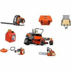 Caliber Trailer Mfg. HH4155 Husqvarna Mower Bundle - Z248F Zero Turn 350BT Blower 435e Chainsaw