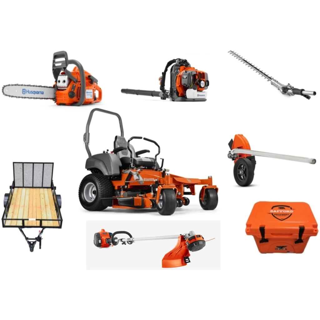 Caliber Trailer Mfg. HH4182 Husqvarna Mower Bundle - MZ 54 Zero Turn 150BT Blower 330LK Trimmer 1 Caliber Trailer Mfg. HH4182 Husqvarna Mower Bundle - MZ 54 Zero Turn 150BT Blower 330LK Trimmer