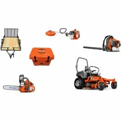 Caliber Trailer Mfg. HH4185 Husqvarna Mower Bundle - MZ 54 Zero Turn 350BT Blower 128LD Trimmer