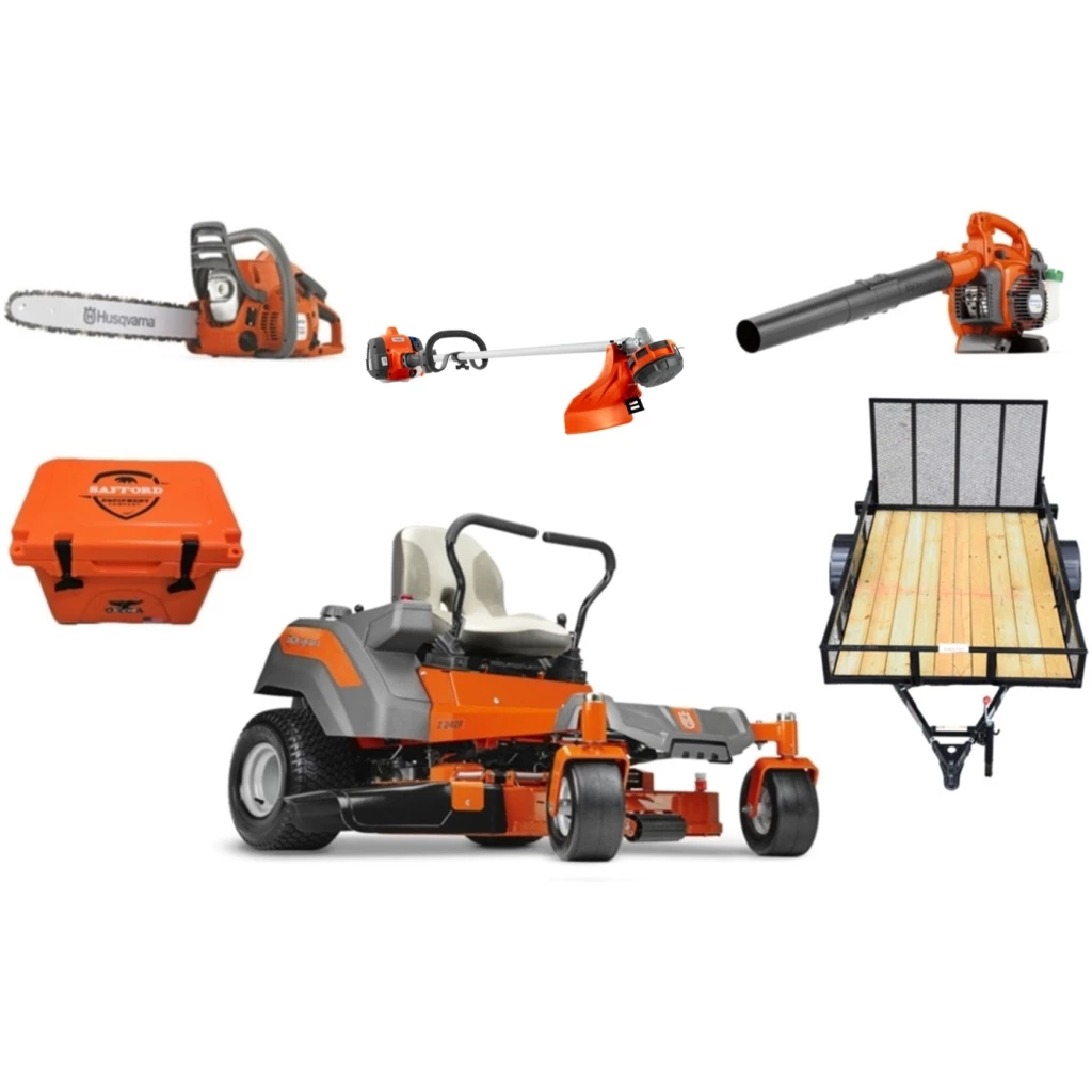HH463 Husqvarna Mower Bundle - Z242F Zero Turn 125B Blower 130L Trimmer 1 HH463 Husqvarna Mower Bundle - Z242F Zero Turn 125B Blower 130L Trimmer