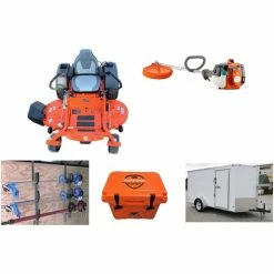 Cynergy Cargo LLC HH467 Husqvarna Mower Bundle - MZ 61 Zero Turn 128LD Trimmer 7x12 Enclosed Trailer