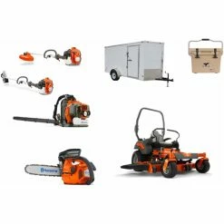 Cynergy Cargo LLC HH517 Husqvarna Mower Bundle - Z454 Zero Turn 350BT Blower 6x12 Enclosed Trailer