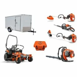 Cynergy Cargo LLC HH535 Husqvarna Mower Bundle - Z454 Zero Turn 560BTS Blower 6x12 Enclosed Trailer