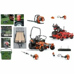 Caliber Trailer Mfg. HH568 Pro Scaper Husqvarna Z454 Zero Turn Mower Bundle