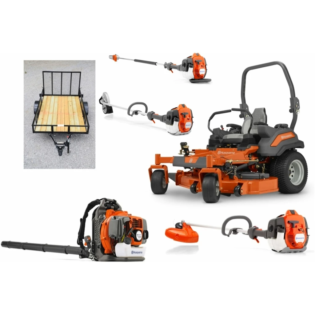 Caliber Trailer Mfg. HH601 Husqvarna Mower Bundle - Z560L Zero Turn 350BT Blower 525L Trimmer 1 Caliber Trailer Mfg. HH601 Husqvarna Mower Bundle - Z560L Zero Turn 350BT Blower 525L Trimmer