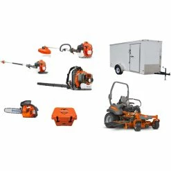 Cynergy Cargo LLC HH715 Husqvarna Mower Bundle - Z554X Zero Turn 350BT Blower 6x12 Enclosed Trailer