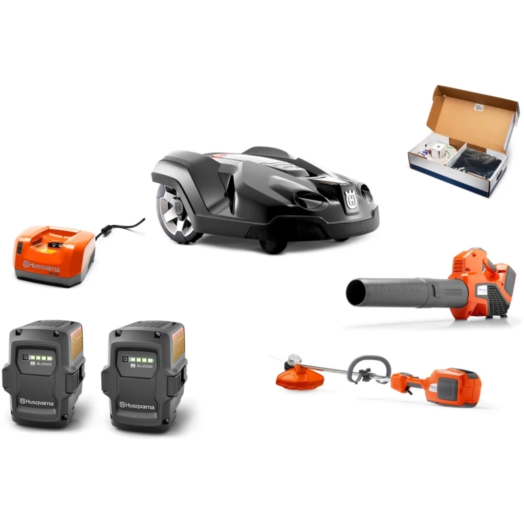 HH801 Husqvarna Mower Bundle - 430X Automower 520iLX Trimmer 436LiB Blower 1 HH801 Husqvarna Mower Bundle - 430X Automower 520iLX Trimmer 436LiB Blower