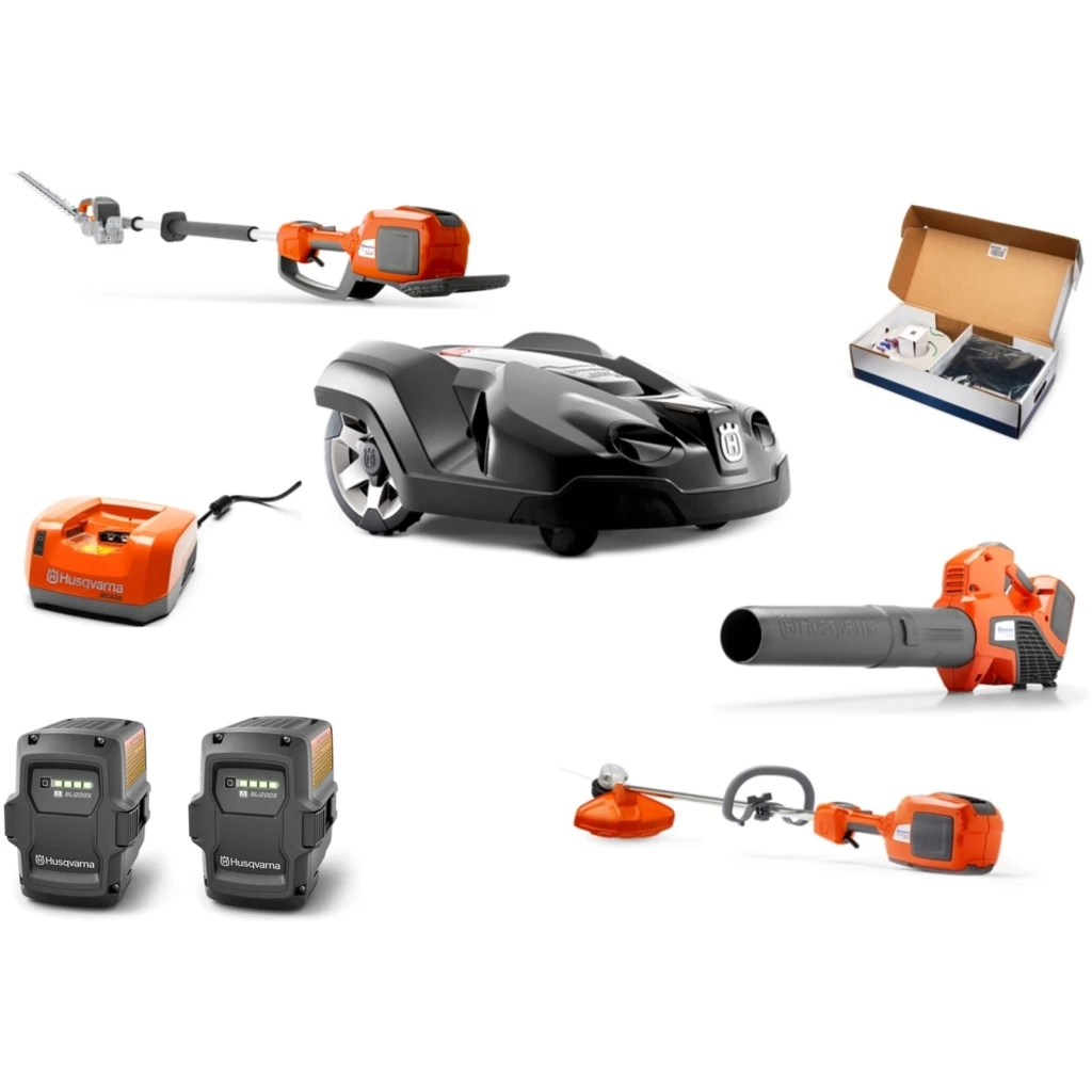 HH818 Husqvarna Mower Bundle - 430X Automower 520iLX Trimmer 436LiB Blower 1 HH818 Husqvarna Mower Bundle - 430X Automower 520iLX Trimmer 436LiB Blower