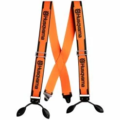 Husqvarna Button Suspenders Orange OEM #596280610
