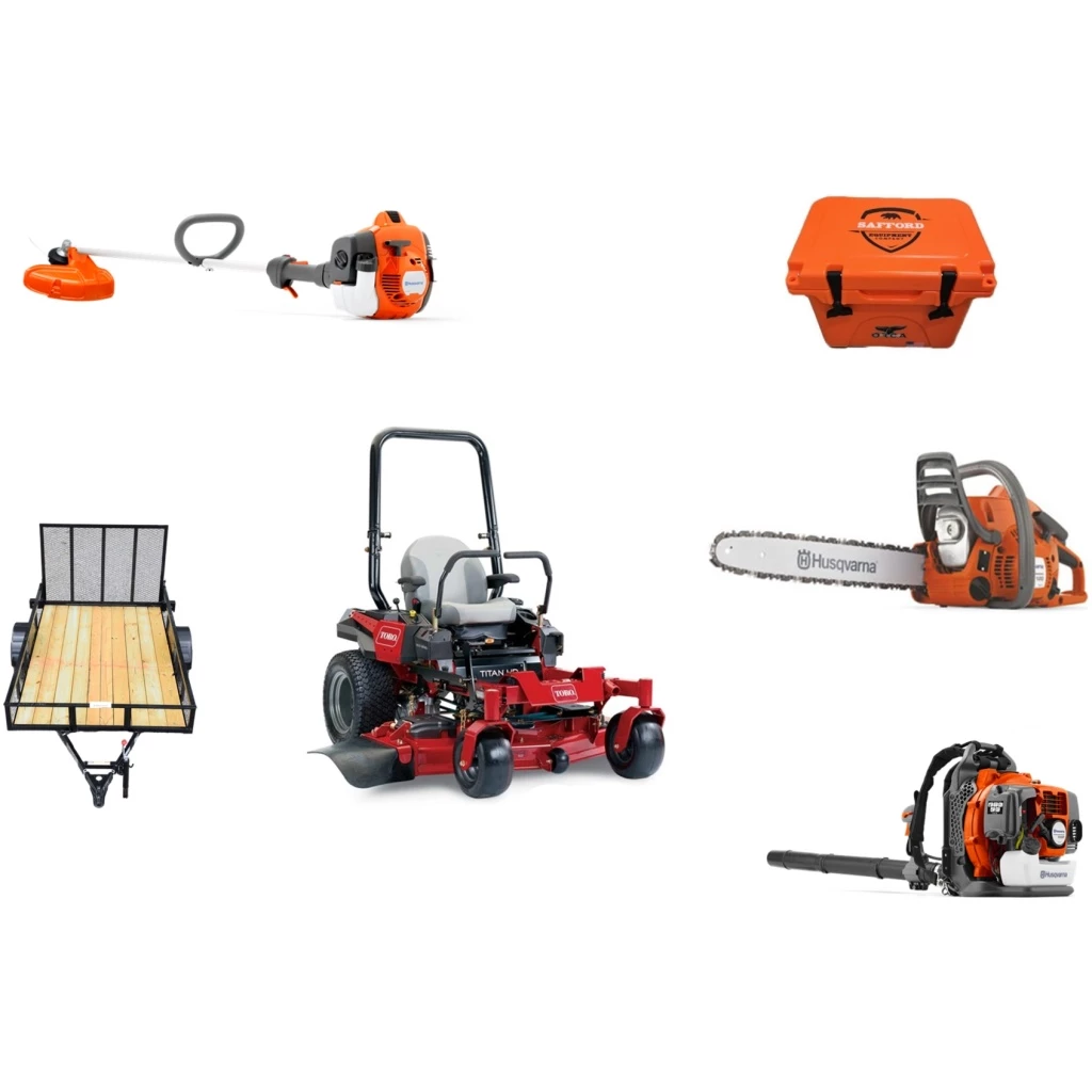 Caliber Trailer Mfg. TH577 Toro Mower Bundle - Titan HD 1500 Zero Turn 150BT Blower 322L Trimmer 1 Caliber Trailer Mfg. TH577 Toro Mower Bundle - Titan HD 1500 Zero Turn 150BT Blower 322L Trimmer