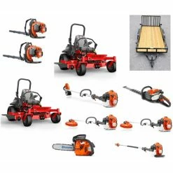 Caliber Trailer Mfg. GH611 Gravely Mower Bundle - PT 152 Zero Turn 525LST Trimmer 560BTS Blower